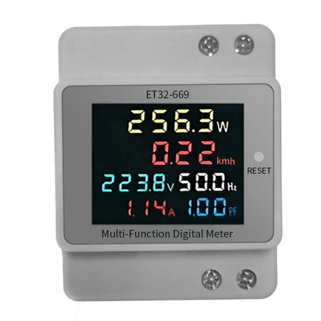 Smart Electricity Energy Meter Clear LCD Display Easy Installation on Din Rail