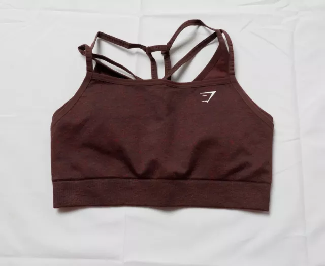 Gymshark Women's Adapt Flex Seamless Sports Bra JM3 Chocolate Brown Medium NWT