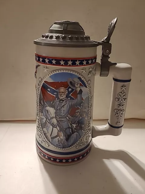 Robert E Lee Valiant Virginian Tankard Stein By Longton Crown/Read