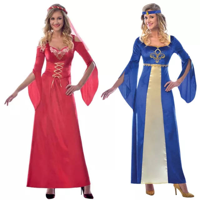 Medieval Costume Dress Women Renaissance Tudor Medieval Maiden Plus Size Adult