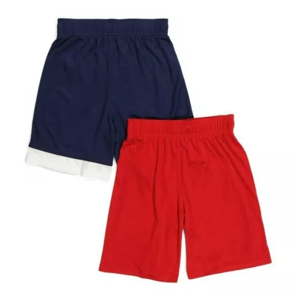 NWT FILA Big Boys 2-Pack Logo Active Shorts  S, M 2