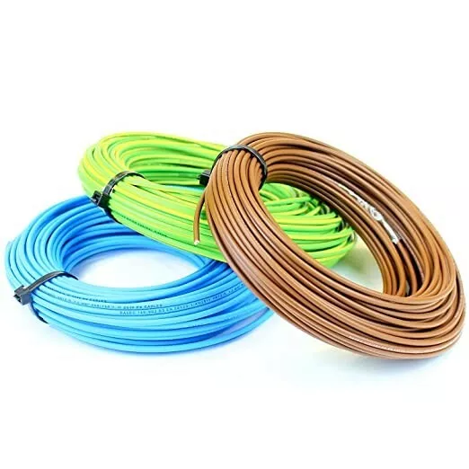 6491X 1.5mm Single Core Conduit Cable Wire Singles Blue Brown Green Yellow Earth