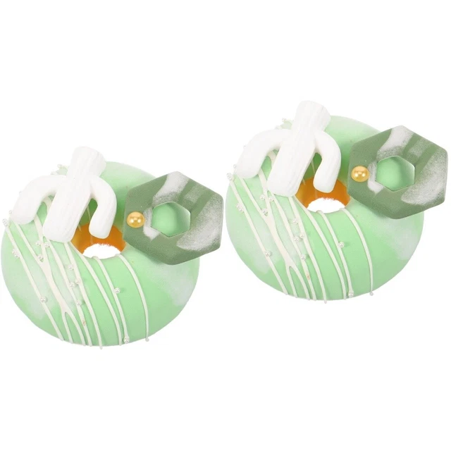 2 pz ciambella realistica ciambella artificiale cactus falso ciambella artificiale