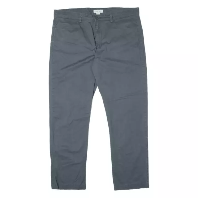 CALVIN KLEIN Chino Trousers Grey Slim Straight Mens W36 L30