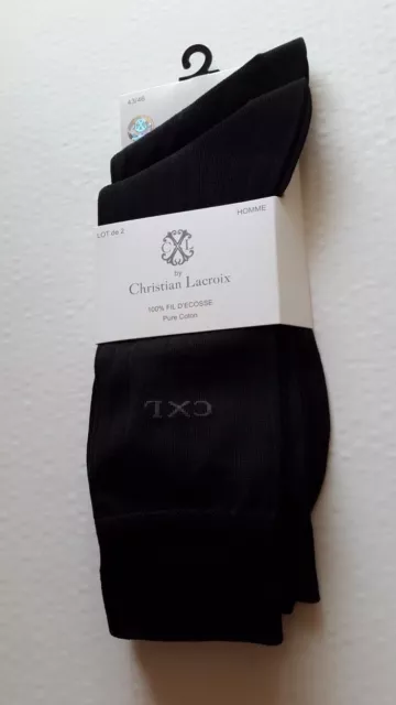 Lot 10 paires de chaussettes neuves homme TU - Christian Lacroix