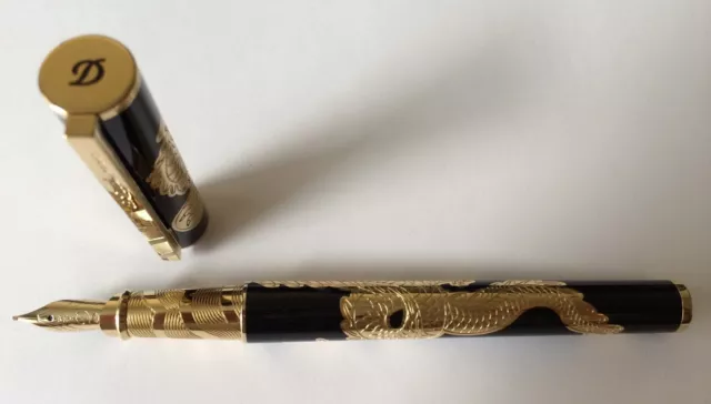 S.T. Dupont 2012 Limited Edition Dragon Large Fountain Pen, Item # 141855, NIB 3