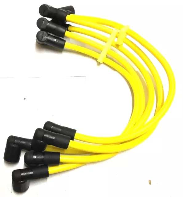 CLASSIC MINI 8mm YELLOW SILICONE PLUG LEADS GHT241 AUSTIN MORRIS TOP ENTRY 7T1