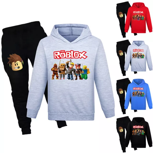 Unisex Kids ROBLOX Hoodie Top+Pants Set Sportswear Tracksuit Outfit Casual