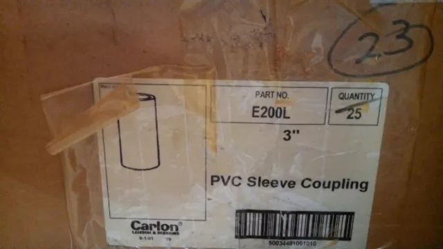 Carlon E200L 3" pvc sleeve coupling