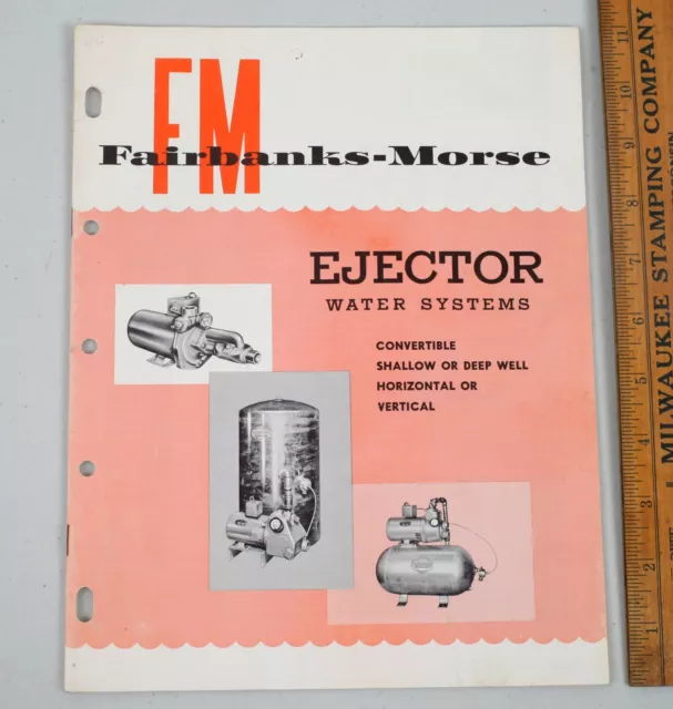 Vintage Fairbanks-Morse FM Ejector Water Systems Catalog Well Pumps