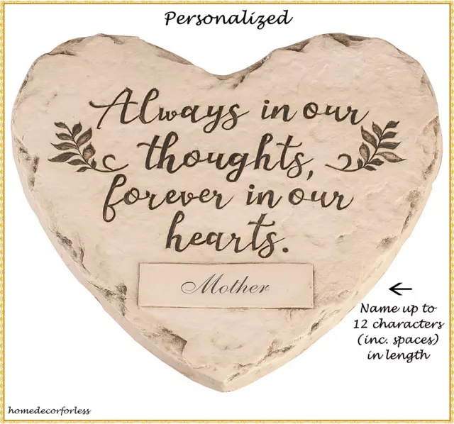 PERSONALIZED FOREVER IN OUR HEART Memorial Stepping Stone Garden Grave Marker