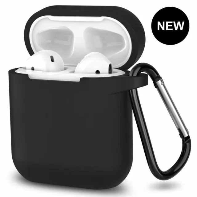 AirPods Silicone Case + Keychain Protective Cover Skin For AirPod Charging Case