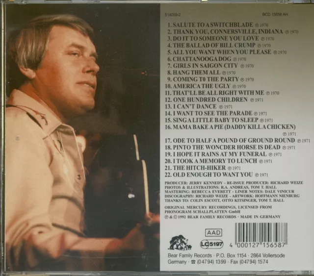 Tom T. Hall - I Witness Life - 100 Children - 2 Original LP's (CD) - Classic ... 2