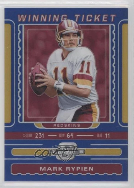2019 Panini Contenders Optic Winning Tickets Blue /99 Mark Rypien #WT-MR