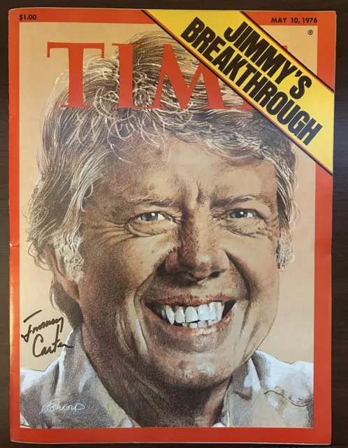 Jimmy Carter Signed Time Magazine May 10, 1976 Rare Full Signature Autographed