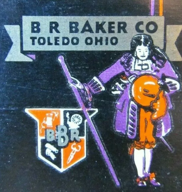 Cavalier Matchbook Matchcover: B R Baker Clothes (Toledo, Ohio) -E13