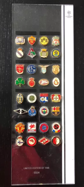 Rare UEFA Champions League Pins Display Season 2001/2002. 1/1100 (#0324)