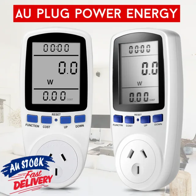 AU Plug Meter Watt Energy Usage Monitor Equipment Consumption Electricity Power