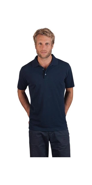 promodoro Polo Men´s Superior taille L gris acier 100% CO