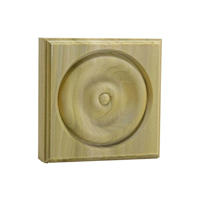 Hardwood Casing Corner Rosette Block 1" x 4" Square EWAP40