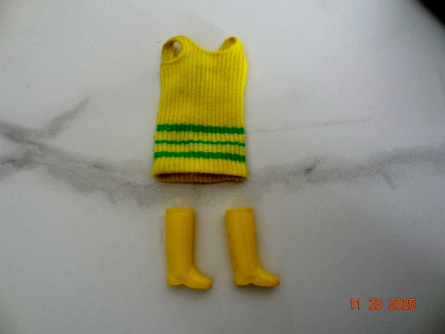Tenue Vintage Pour Barbie Par Mattel Des Années 1963-1965 - Robe D'époque Pour Poupée Collection