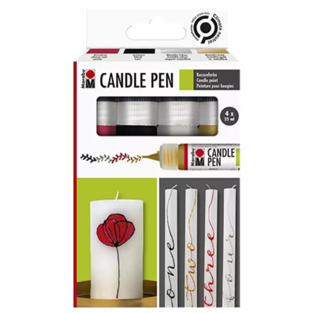 Kerzenmalfarbe 'Candle Pen', 4er Set Marabu 1805000000086 (4007751945181)