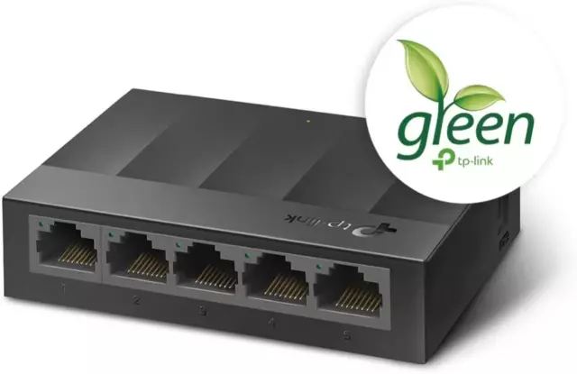 TP-Link LS1005G 5-Port Desktop/Wallmount Gigabit Ethernet Switch/Hub, Network Sp 3