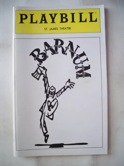 BARNUM Playbill JIM DALE / GLENN CLOSE / MARIANNE TATUM / JUDY GIBSON NYC 1980