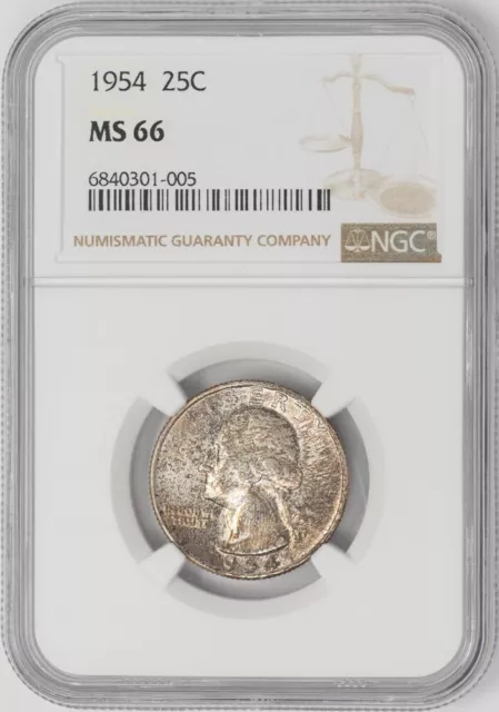 1954 Washington Quarter 25c MS66 NGC 948437-1