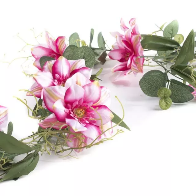 Factory Direct Craft Elegant and Beautiful Hues of Pink Artificial Clematis