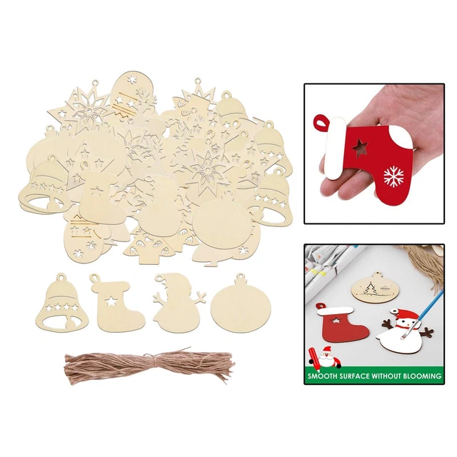 Holzformen (Packung mit 100) Rustikale Holzstücke Scheiben Tags Ausschnitt