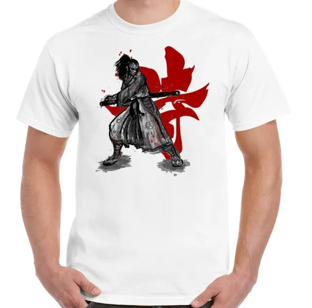 T-shirt Samurai Warrior da uomo arti marziali MMA allenamento top spada Kanta Giappone 12