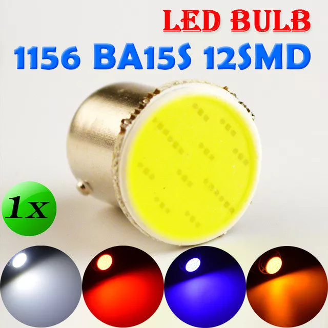 Car 1156 BA15S 382 P21W 12 COB SMD LED 2W Turn Tail Backup Reverse Light Bulb UK 2