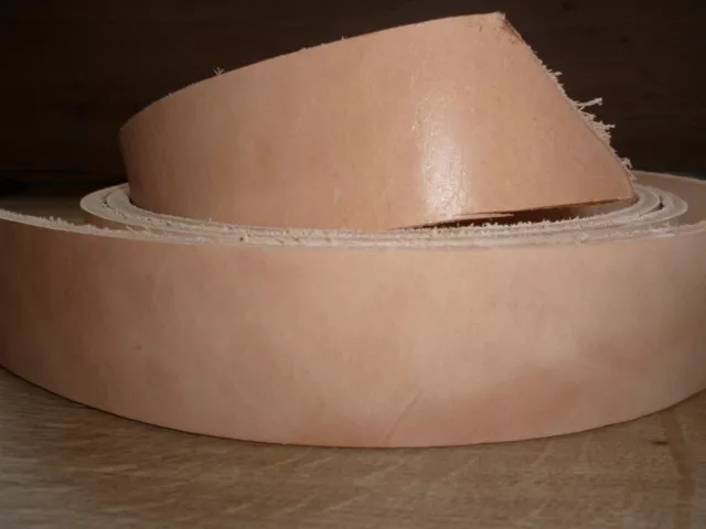Veg Tan Handmade 3mm to 3.8mm Leather Strip Belt butt vegtan craft larp hobby z2