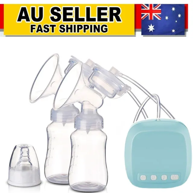 Electric Double Breast Pump Portable 2 PCS Dual Strong Suction Milk Feeding Cup
