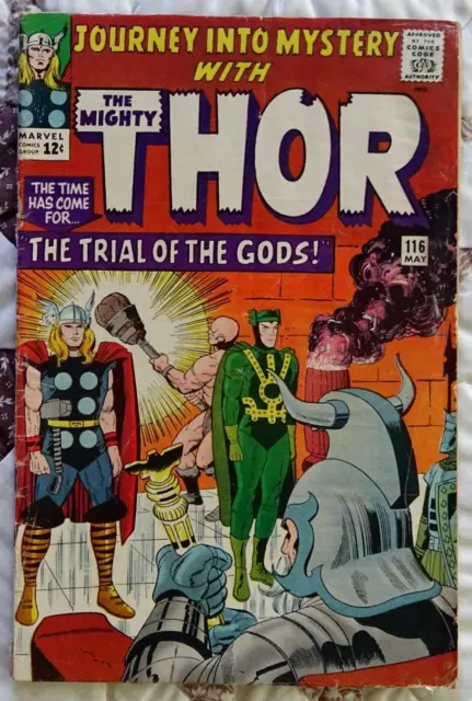 Comic Book- Journey into Mystery with the Mighty Thor #116 Kirby & Lee 1965
