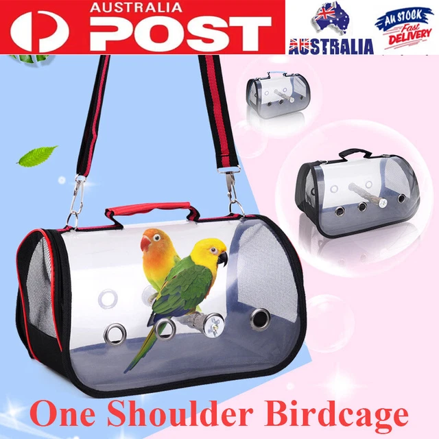 Breathable Bird Parrot Carrier Transparent Nest Pet Backpack Travel Bag Outdoors