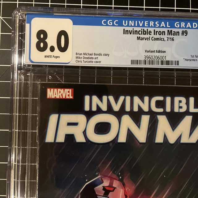 🔥🔑Invincible Iron Man 9 CGC 8.0 Turcotte Variant 1st App Riri🔥🔑 2