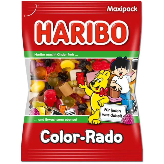 (6,47€/1kg) Haribo Color-Rado, Fruchtgummi, Lakritz, 1 Kg Beutel