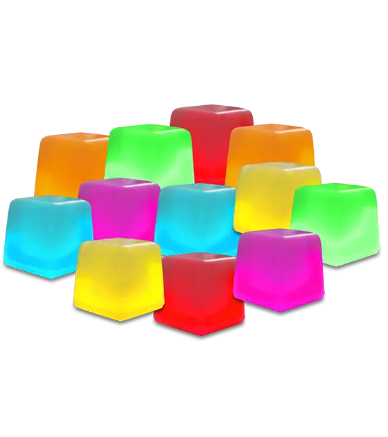24 Unidades De Cubo Bloques De Hielo Luminoso Fluorecentes Para Fiestas