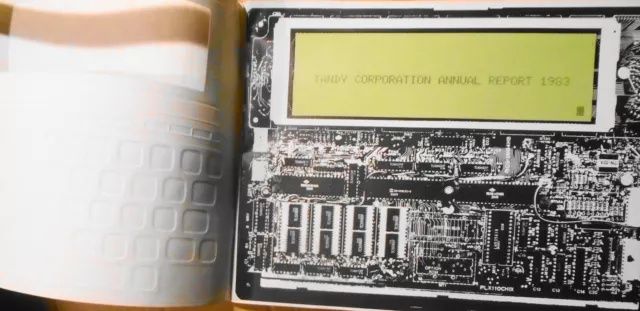 [Radio Shack] Tandy Corporation Annual Report 1983 with embossed Model 100 cover 2