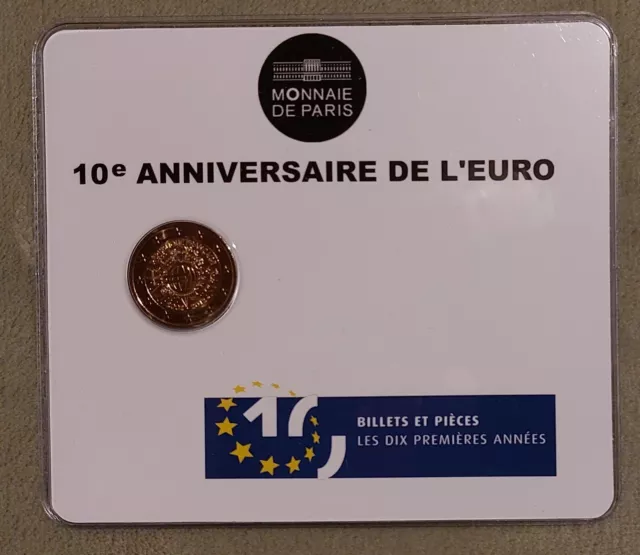 FRANCE - Coincard BU 2 euro FRANCE 2012 - 10 ans de l'EURO - 10 000 exemplaires