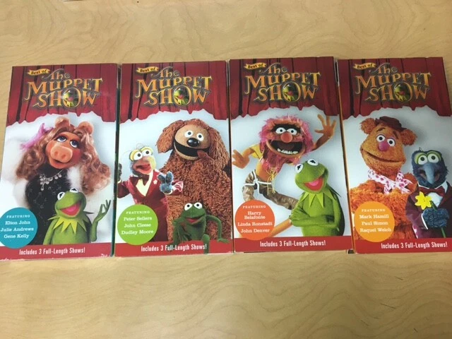 BEST OF THE MUPPET SHOW VHS Lot of 4 Mark Hamill Elton John Peter ...