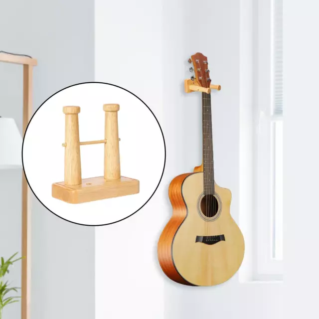 Support mural pour guitare crochet crochet titulaire Keeper verrouillage  automatique avec forme de guitare base en bois massif pour guitare  acoustique guitares basse Instrument 