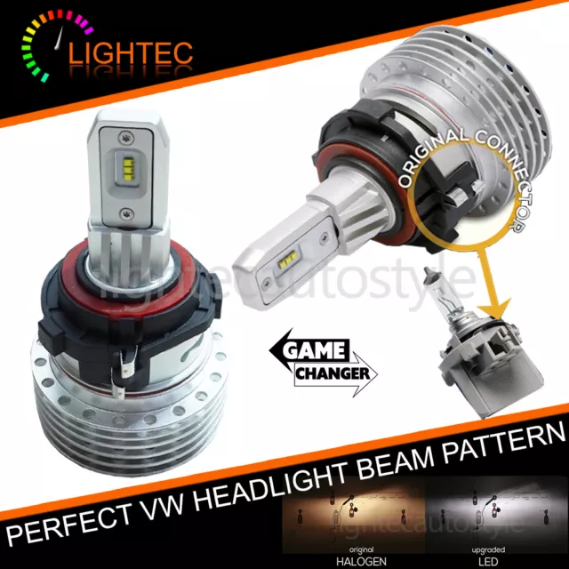 VW GOLF MK6 Mk7 Fanless H7 Led Headlight Bulbs Kit Canbus Error