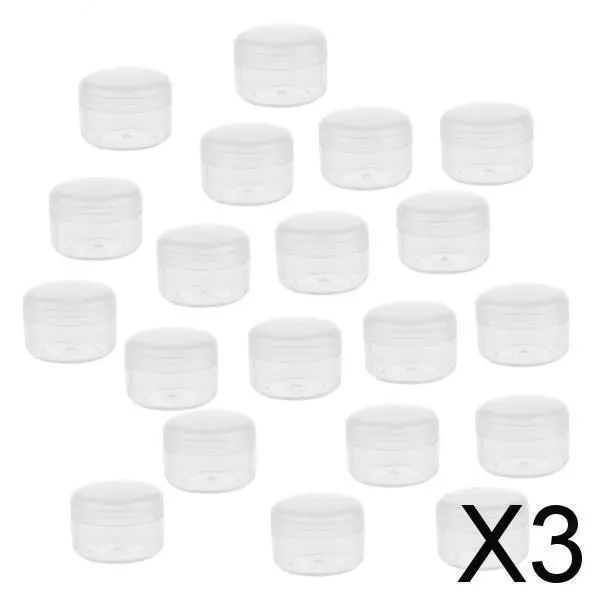 3X vasetti di plastica cosmetica vasetti vasetti contenitori cosmetici vuoti con