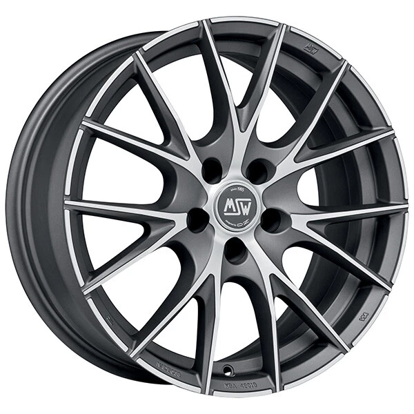 Jantes MSW 80-4 7x17 4x100 Noir Brillant Pour Opel Calibra - Déport 42