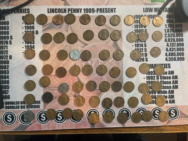 50 Coins w/1 Indian Head ender and 49WHEAT CENT COLLECTION ESTATE FREE SHIPPING
