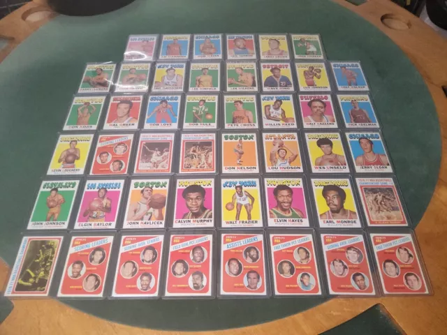 1971-72 Topps Basketball Partial Complete Set 46/233 VG-EXMT SHARP! HOFs RCs