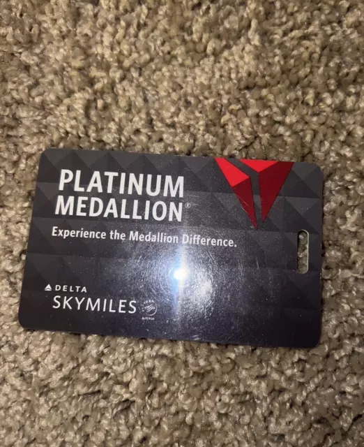 Delta Air Lines Platinum Medallion Plastic Bag Tag Used! Tag Rev 2019